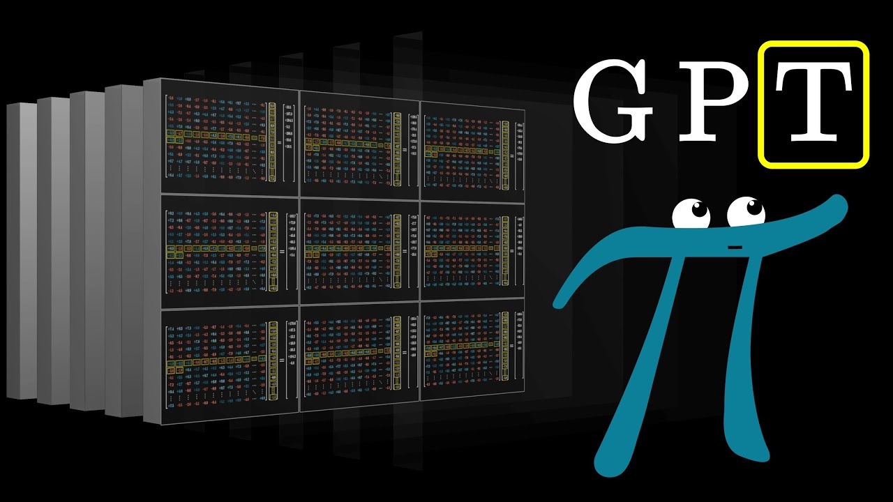 A pi creature pointing at the "T" in "GPT"