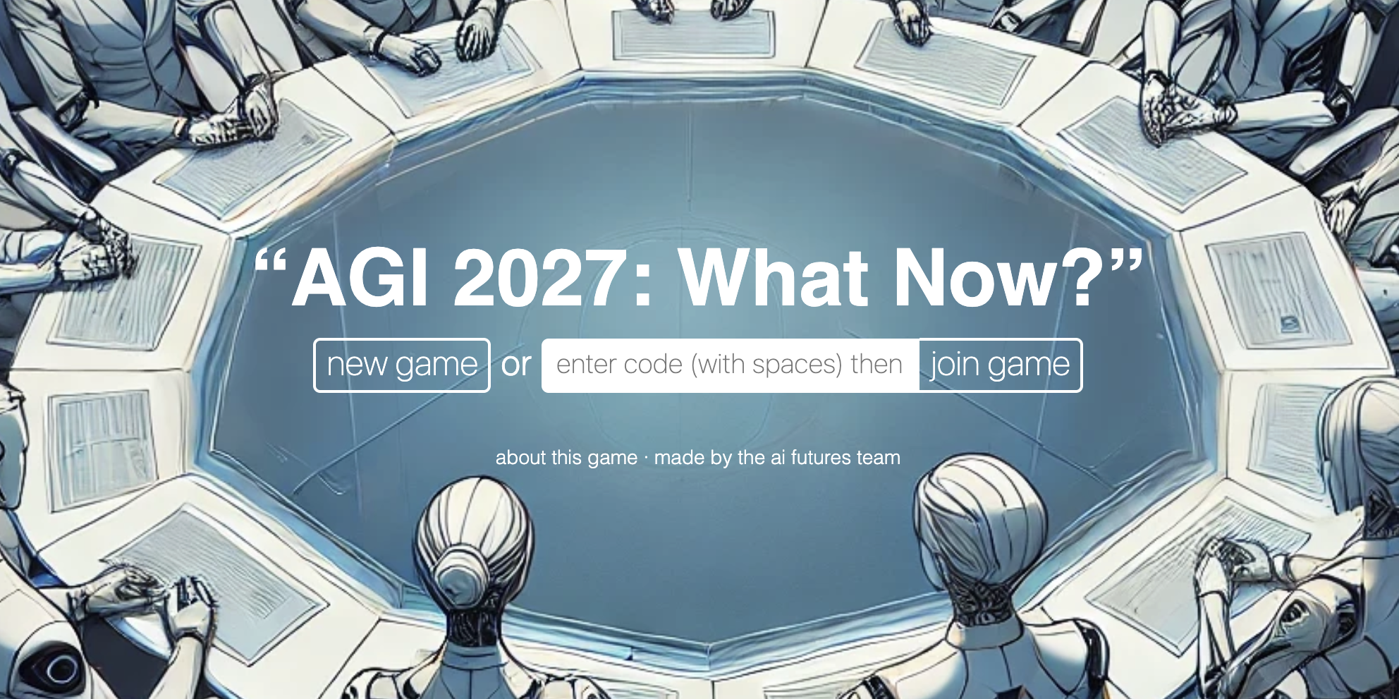 Intro screen of the game